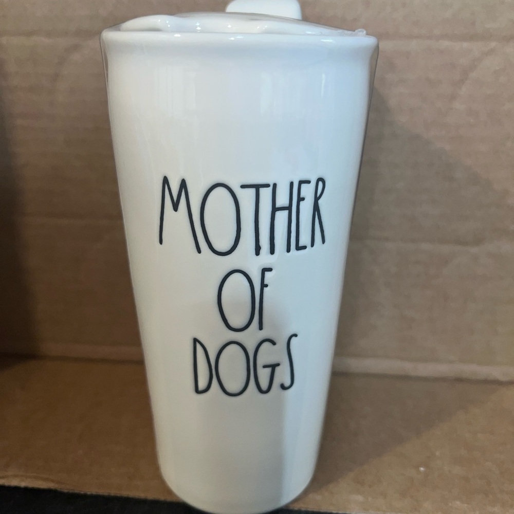 Rae Dunn Cream 'Mother of Dogs' tumbler